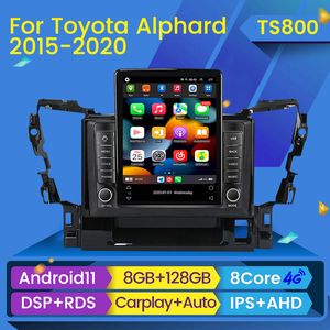 Автомобильный DVD-радио мультимедийный видеоплеер для Toyota Alphard H30 2015-2020 Tesla Style Navigation GPS BT Android 11 No 2din DVD