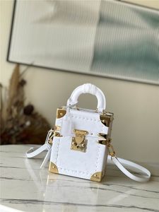 7a bolsa de designer de alta qualidade bolsa feminina multicolorido m10077 couro branco macio porta-malas caixa de telefone bolsa mensageiro bolsa de couro genuíno