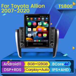 Estéreo Car DVD Radio Android 11 Player para Toyota Allion T260 2007-2020 Tesla estilo Audio Multimedia Video Navigation GPS