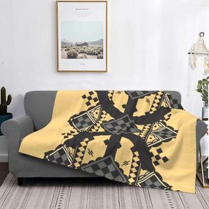 Cobertores Kabyle Patterns Patterns Breno de flanela macia respirável Berbera Amazigh Ethnic Throw Planta para cama de escritório Cama