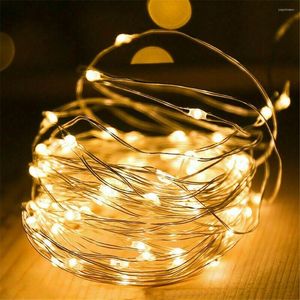문자열 LED 요정 조명 구리 와이어 스트링 2/3/5m 크리스마스 웨딩 파티 장식 연도를위한 휴일 야외 램프 화환 루스