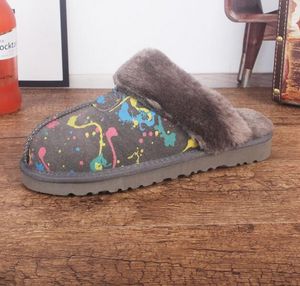 Australia classic slippers snow boots fluffy fur goat fox warm wgg furry soft fur slide Martin sandals 35-45