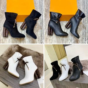 Ankle Boot Women Boots Brand Boots Shoes Oxfords Shoe Ebony Winter Warm Lug Soled Heeled Booties Gold-Toned Eyelets