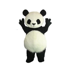 Hög Guality Panda Mascot Costume Halloween Funny Bear Animal Adult Size Costume Dragon Christmas Födelsedagsfest