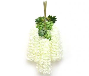 Künstliche Efeublumen, Seidenblumen, Glyzinien, Weinreben, Rattan für Hochzeit, Mittelstücke, Dekorationen, Blumenstrauß, Girlande, Zuhause