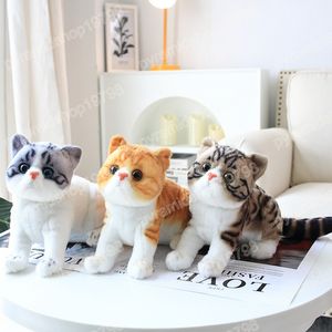 Simulato animale gatto peluche farcito bambola giocattolo ornamento decorativo kawaii simpatico regalo di compleanno per bambini