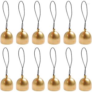 Dekorativa figurer DIY mässing Mini Bell för Wind Chime Door Juldekorationer Tillbehör med Hammer kommer att ringa metall