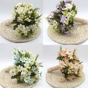 Dekorative Blumen blau und weiße Hochzeitsstrauß handgefertigtes künstliche Blume Rosenbraut zur Dekoration