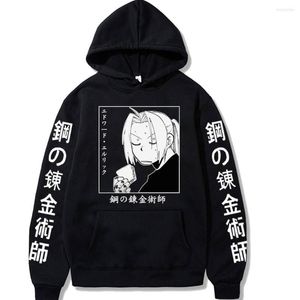 Herrtröjor manga alchemist hoodie män moderock anime barn hip hop kvinnor tröja pojke barn träning herrkläder