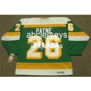 # 26 STEVE PAYNE Minnesota North Stars 1981 CCM Maglia da hockey vintage Cuci qualsiasi numero di nome