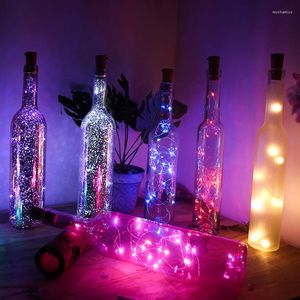 Strings 5 Pcs Bottle Stopper LED Copper Wire Lights String Luces De Navidad Fairy Wedding Party Christmas Decorations Holiday Lighting