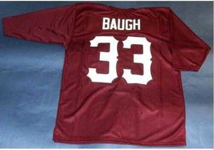 Anpassad vintage #33 Sammy Baugh Custom 3/4 Sleeve College Football Jersey Custom Any Name eller Number Jersey