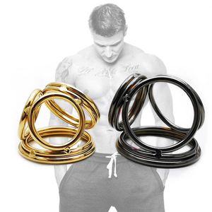 Beauty Items sexy Cock Ring Chastity Device Delay Ejaculation Male Penis Enlarge For Men Gay Stainless Steel Rings Adult Toy L1