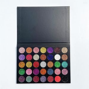 Eye Shadow 5 Piece 35 Colors All Glitters Eyeshadow Palette Private Label Makeup Wholesale Cosmetics No Brand