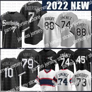 Camisas de beisebol Custom White Sox Camisa de beisebol Tim Anderson Eloy Jimenez Jose Abreu Luis Robert Yoan Moncada Bo Jackson Lucas Giolito Yermin Mercede