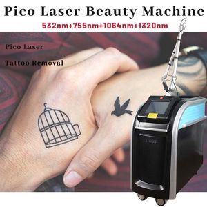 Stand Pico Laser Beauty Machine Tattoo Remoção 523nm 1064nm 755nm 1320nm Três sondas rejuvenescimento de pele