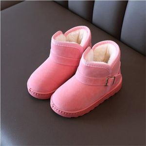 Dziecięce buty śnieżne duże bawełniane ciepło buty zimowe 2022 NOWOŚĆ SOLE SOLE Non-Slip Boys and Girls 'Short Boots Buty dla dzieci