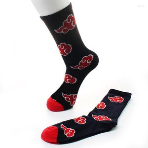 Heren sokken paar Japanse mode katoen vuur wolk creatieve persoonlijkheid middelste buis mannen zwart paar sok grappige nieuwigheid