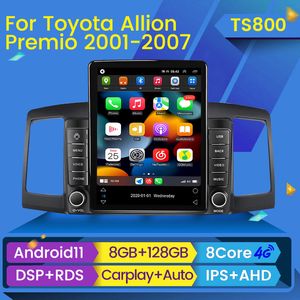 2 DIN Android 11 Car DVD Radio MultimediaビデオプレーヤーナビゲーションGPS Toyota Allion Premio T240 2001-2007 Tesla Style Stereo BT