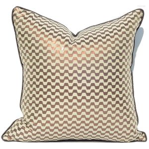 Cuscino Gold Wave Geometric Cover Per Divano Bolster Case Modern Fashion Home Shiny Room Sofa Chair Bedding Coussin
