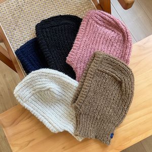 Winter thick bag head warm sunshade ear windproof bicycle knitted wool hat lovers with the same hat