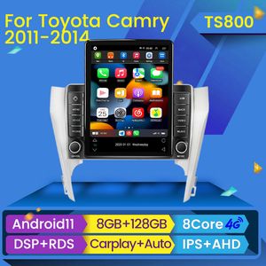 Car DVD -радио мультимедийный стереопогриста для Toyota Camry 7 XV 50 55 2011 - 2014 г. Видео -навигация в стиле Tesla GPS 2Din 2 DIN