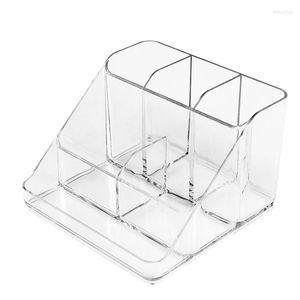 Jewelry Pouches Storage Box For Bathroom Plastic With 6 Compartments Make Up Organiser Accessories