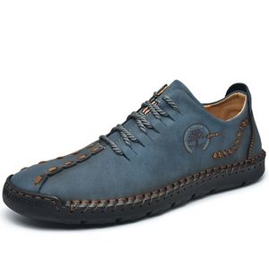 GAI Dress Shoes Men's Microfiber Leather Casual Fashion Driving Lace-up Flats Comfortable Loafers Moccasins 221022