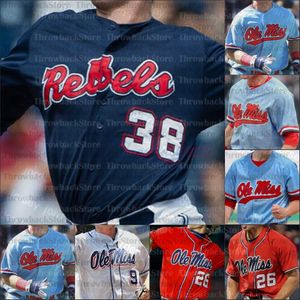 2021 NCAA Ole Miss Baseball Jerseys Tyler Keenan Servideo Энтони Тим Элко Пейтон Чатагнье Лэнс Линн Р.