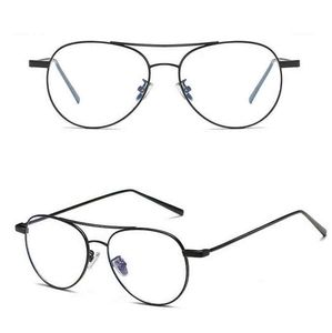 Solglas￶gon Design Women Glasse Metal Frame Men Eyeglasses Vintage Round Clear Lens Optical Spectacle Oculos 1811x
