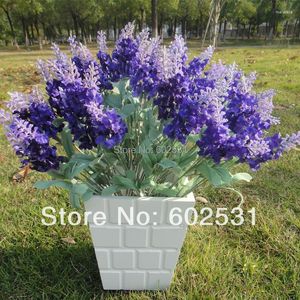 Dekorativa blommor SPR 10 Huvud av lavendel Provence Hydrangea Home Decoration Wedding Bouquet Artificial Flower 3Colors tillgängliga