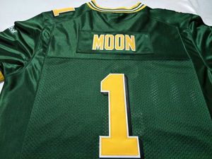 stitched Vintage Eskimos #1 WARREN MOON Football Jersey size s-4XL custom any name number jersey