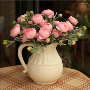 Decorative Flowers 10 Pcs Artificial Flower Wedding Festival Decoration Victorian Rose Household Arrangement Simulation Silk