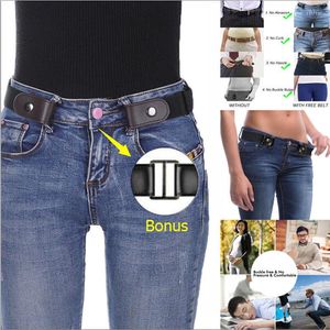 Cinture affari diretto senza fibbia elastico invisibile cintura da donna donna cintura per jeans senza rigonfiamento