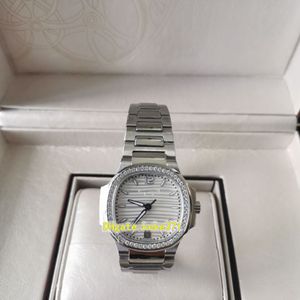 Orologi da donna perfetti 7018/1A-001 33mm Cal.324 S C Movimento Zaffiro Quadrante bianco Ghiera con diamanti Fondello trasparente Orologio meccanico automatico da donna Orologi da polso Miss