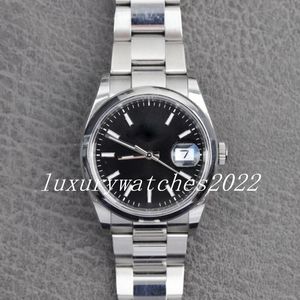 Designer Watches V5 Version 36mm Black Dial Automatic Mechanical Steel Sapphire Man Women 2813 Rörelse Självlindande lysande safirglashändelser