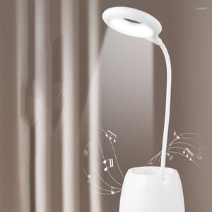 Lampade da tavolo Lampada a Led Ricaricabile Intelligente Lampada da Lettura per Camera da Letto Supporto Portatile per Stoccaggio Scrivania Estetica Lampada Lampara Dimmerabile JW50TD