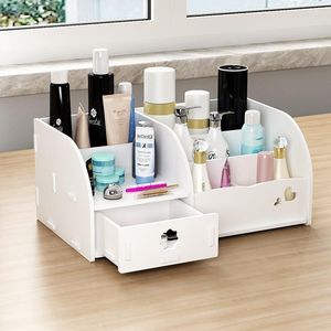 Storage Boxes Makeup Organizer For Cosmetics DIY Free Splicing PVC Large Capacity Cosmetic Jewelry Drawer Container