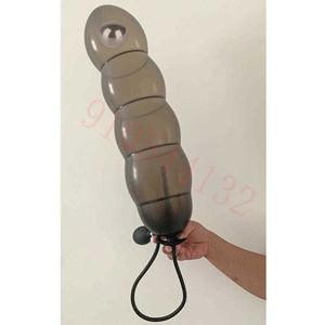 Articoli di bellezza Bardzo duga napompowana 5 koralik korek analny wbudowana kolumna silikonowa/metalowa kula rozbudowy 14cm dua pupa wtyczka Dildo pompa SM Ass sexy Toy