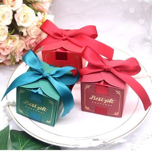 Opakowanie prezentów 2022 Creative Candy Box Wedding Favours and Gifts Boxes Chocolate Bomboniera Giveawways Imprezy Materiały