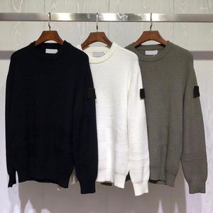 Men's Sweaters Oversized Sweater Men Clothing Fashion Vintage Ribbed Panel Knitted Pullovers Jersey Brown Black Korean Clothes MA169
