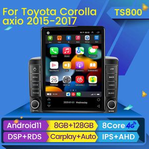 CAR DVD Radio Android 11 Player dla Toyota Corolla Axio Fielder 2015 2016 2017 Tesla Style Multimedia Video stereo 2din GPS