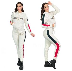 Tracksuits Casual Two Piece Set Autumn Women's Set Long Sleeve BodyCon Yoga Sport Pants Lady Trouser Suits