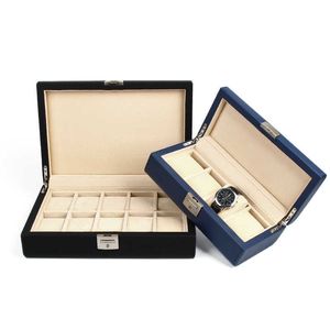 Jewelry Boxes Custom New High-end PU Leather Hand 10-digit Storage with Lock Display L221021