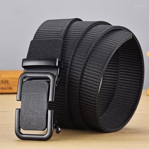 Belts Toothless Automatic Buckle Nylon Male Woven Belt For Men's Outdoor Leisure Breathable Wild Brand Design