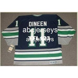 # 11 KEVIN DINEEN Hartford Whalers 1989.1996 CCM Away Hockey Jersey Stitch qualsiasi numero di nome