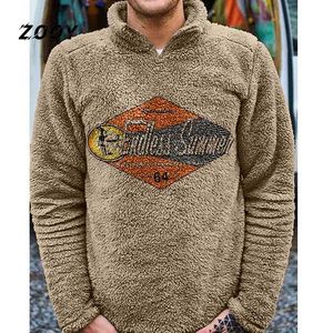 Men's Hoodies Sweatshirts Zooy Fashion Sweatshirt High Quality Plush Printed Chest Hip Hop Loose Unisex Oversize Cotton Hoodie