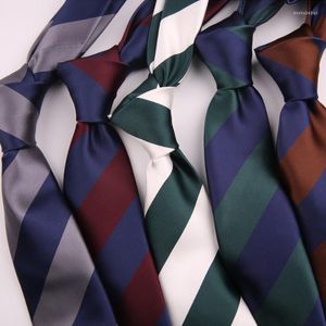 BOW TIES BRAND 7CM Slim Man Luxury Stripe Fashion Tie Classical Quality Mens Wedding Dress Men Party Busines