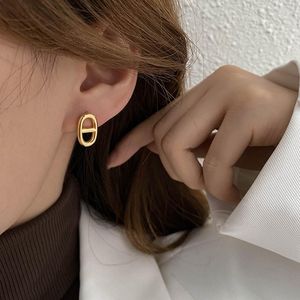 Stud -oorbellen Mode roestvrijstalen ins Design Network Red Tide Simple Pig Nose Temperament oor ornamenten sieraden