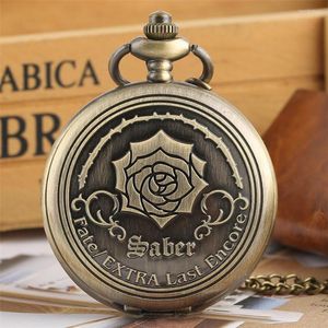 Pocket Watches Bronze Rose Display Full Watch Quartz Antique Pendant Exquisite Necklace Timepiece Retro Clock Gifts